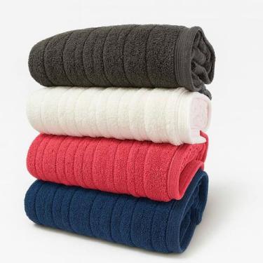 Imagem de Kit 4 Toalha De Banho Grande Grossa 600g Puro Algodão Loft - Fabi Enxo