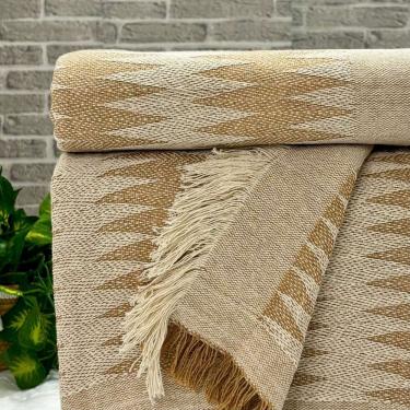 Imagem de Manta Para Sofá Chevron 140cm X 170cm Bege