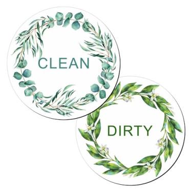 Imagem de Placa de ímã de lava-louças Dirty Clean, dupla face limpa e suja para máquinas de lavar louça de aço inoxidável, necessidades de máquina de lavar louça magnética para geladeira