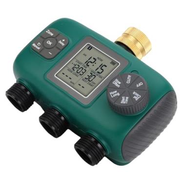 Imagem de LiebeWH Temporizador de Sprinkler de 3 Saídas, Conexões de Latão, Controlador de Irrigação Automático, Display LCD, para Gramado de Jardim Com Programação de Irrigação Personalizável