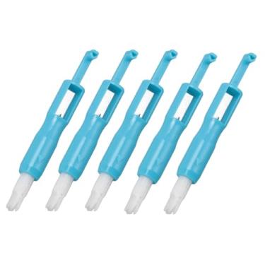 Imagem de Phefop Threader Automático da Agulha, Ferramenta Plástica do Rosqueamento da Máquina de Costura de 5 Pces Com Punho Ergonômico para o Ofício do Ponto Cruz Bordado
