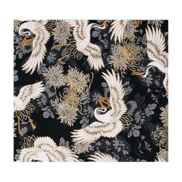 Imagem de 1 Peça Tecido Algodão Estampado Estilo Quimono, 50/100/200x145cm (por Metro) - Estampas Vibrantes Para Confecção De Quimonos, Almofadas, Vestidos E Projetos Artesanais(Style 5,50X145cm)