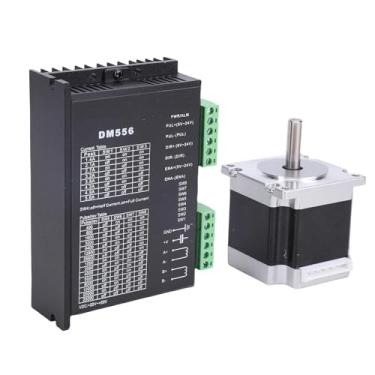 Imagem de YWBL-WH Kit de Driver de Motor de Passo Nema23, Driver de Motor Bifásico de Alta Resolução DM556 Com Design Anti-ressonância para Máquina de Gravação de Impressora CNC 3D, 126N.cm Segurando Corrente