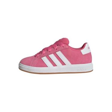 Imagem de adidas Tênis infantil unissex Grand Court 00s, Pink Fusion/branco/chiclete, 18