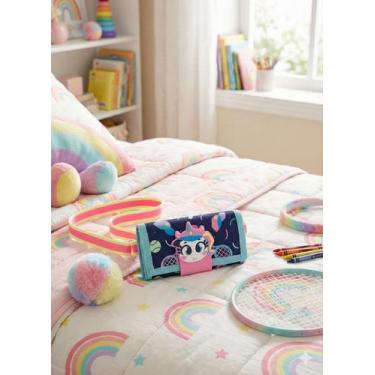 Imagem de Carteira Infantil Puket Unicórnio Uni Tênnis Azul Marinho