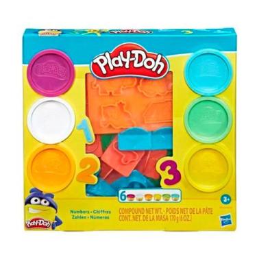 Imagem de Massa de Modelar Playdoh Conjunto de Números com 6 Potes, Unica