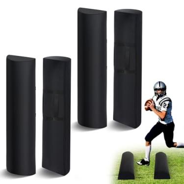 Imagem de 4 peças de manequim de futebol de poliuretano com alças resistentes, agilidade atlética, equipamentos de treinamento à prova d'água para exercícios com os pés, treino de kickboxing