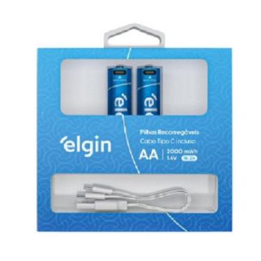 Imagem de Pilha Recarregável Aa Usb-C 1.200Mah Com 2 Unidades + Cabo