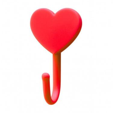 Imagem de Gancho Adesivo CORAÇÃO Suporte Parede Toalha Rosto Porta Chaves Objeto