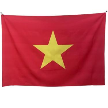 Imagem de Bandeira Decorativa do Vietnã, Uso Interno e Externo, Oxford Premium, Sublimação em Alta Definição, Multicolorido, 150x100cm, Corte a Laser