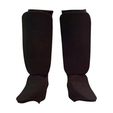 Imagem de Lljsszr Caneleiras de Kickboxing com Acolchoamento Protetor No Peito Do Pé E Material EVA Garantem Conforto Durante O Treino de Karatê, Boxe, Taekw, Preto