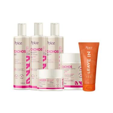 Imagem de Kit Shamp, Cond, Gelatina, Ativador, Másc e Leave in Cachos Nova fragr