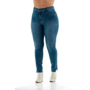 Imagem de Calça Jeans Feminina Hot Cropped com Abertura Barra-Feminino