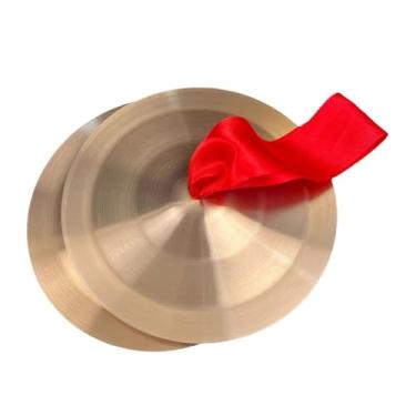 Imagem de Yunhgft Pratos de Mão, Instrumento de Percussão, Instrumento Musical de Liga Metálica, Pratos de Palco para Crianças E Adultos, Bateristas, 24cm