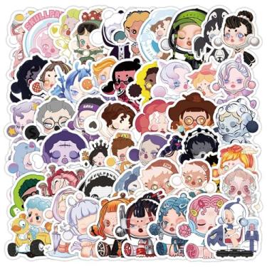 Imagem de 100 peças para adesivos LABUBU Crybaby, adesivos para garrafas de água, à prova d'água para LABUBU, pacote de adesivos de vinil para laptop, celular, lembrancinhas de festa