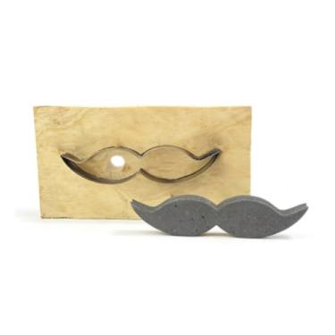 Imagem de YJIUYUANQ Molde de corte de couro com padrão de barba para artesanato conjunto de ferramentas de perfuração para projetos DIY