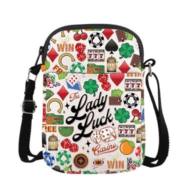 Imagem de Bolsa transversal de cassino Casino Gambling Lover Gift The Lady Luck Casino Bag Slot Gambling Lucky Gift (Lady Luck cb)