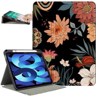 Imagem de Capa para iPad (A16) 11ª geração 2025, iPad 10ª geração com suporte para lápis, suporte ajustável em vários ângulos para visualização à prova de choque, proteção automática para despertar o sono