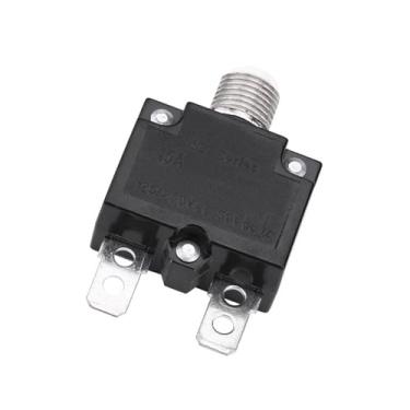 Imagem de Generic Redefinir Interruptor Térmico do Disjuntor para Proteção contra Sobrecarga do Gerador, Design Compacto para Uso Automotivo e Industrial, Preto, 1 Peça (15A)