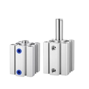 Imagem de Cilindro compacto SDA SDA16 SDA20 SDA25 SDA32 SDA40 SDA50 SDA63 SDA80 Stroke 10/20/30/40 Cilindro de pistão pneumático de dupla ação (curso 40 mm, furo 20 mm)