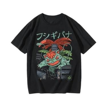Imagem de Camiseta De Anime Pokémon Com Estampa De Squirtle, Gengar, Dragão Que 