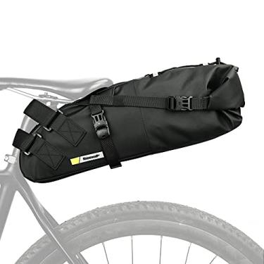 Imagem de abamita Rhinowalk Bolsa de selim de bicicleta impermeável 10L para armazenamento sob o assento para mountain road bike e viagens de deslocamento