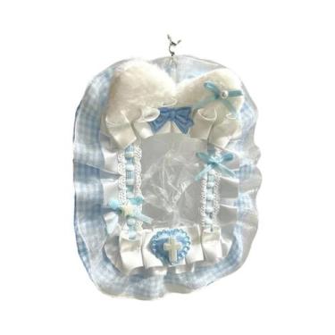 Imagem de Estojo Para Photocard Lolita Com Renda E Corrente De Pérolas, Protetor