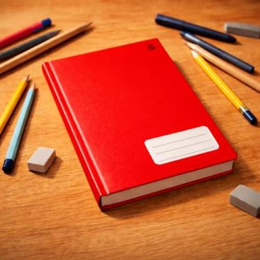 Imagem de Caderno Universitário Costurado 1 Materia 96 Folhas Pautado Capa Dura Resistente Escrita Organizada Estudos Trabalho Escola Faculdade Vermelho.