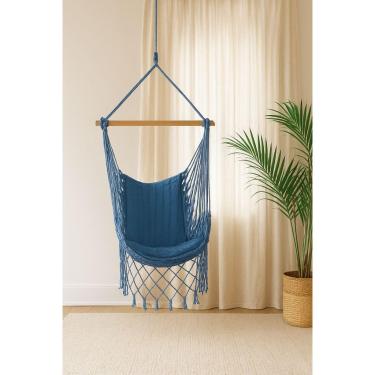Imagem de Rede Cadeira de teto suspensa descanso e balanco(Azul (T))