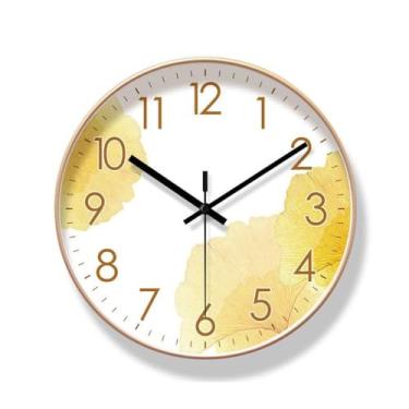 Imagem de Relógio de parede para casa, nórdico, sala de estar, relógio simples, relógio de parede, relógio silencioso, segundo quartzo, relógio de parede para quarto (B)