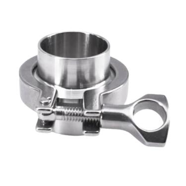 Imagem de 1,3 cm 3,8 cm 5,1 cm 7,6 cm 10,2 cm 12,7 cm 15,2 cm 20,3 cm 25,4 cm conjunto de braçadeira tripla SUS 304 316L montagem inoxidável solda virola encaixe de tubulação (SUS304 Slicone, 51 mm K64)