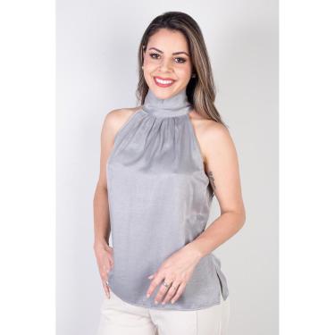 Imagem de Blusa feminina gola alta decote halter neck 51255-Feminino