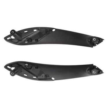 Imagem de Ac29-3X preto frente esquerda/direita maçaneta da porta interna do carro guarnição puxar alça do painel Compatível com bmw 3 4 série f30 maçaneta da porta interior