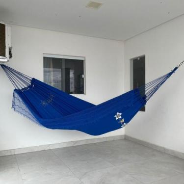 Imagem de Rede De Dormir Descanso Reforçada Grande Casal Sol A Sol Bordada De Va