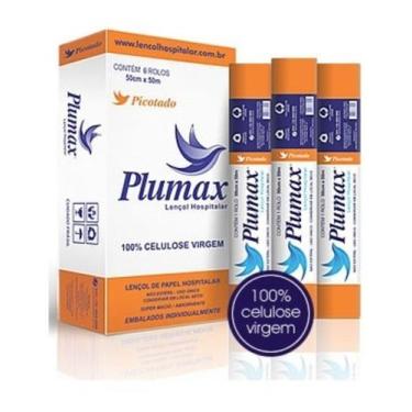 Imagem de Lençol Hospitalar Para Maca 50x50 Plumax Picotado 100% Celulose kit 6 