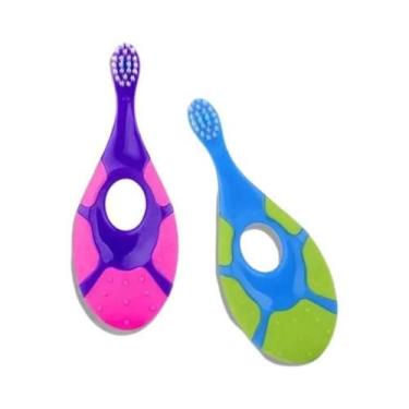 Imagem de Escova De Dentes Infantil Com Cerdas Macias 2PCS Livre De BPA Para Tre