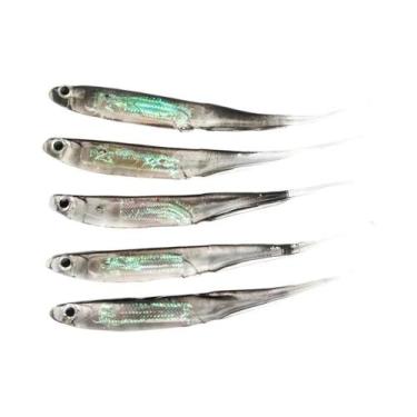 Imagem de Iscas De Pesca Com Lantejoulas Arco-Íris 5 Peças Isca Macia 7CM 7.5CM 