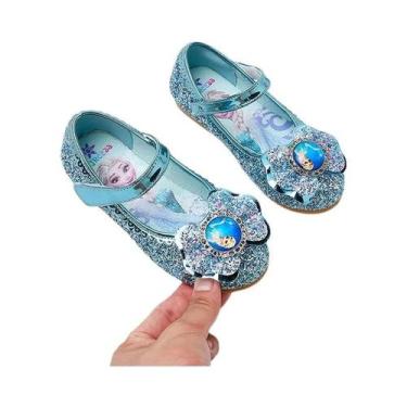 Imagem de Sandálias Princesa Elsa Frozen Para Bebê Menina, Sola Macia, Sapatos D