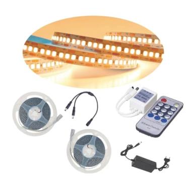 Imagem de Fita de Led 10 metros Branco Quente PREMIUM 240 LEDS por metro + Dimmer + Fonte 12v