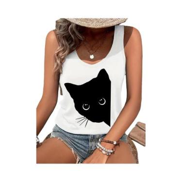 Imagem de Camiseta Feminina De Verão Sem Mangas Com Estampa De Apanhador De Sonh