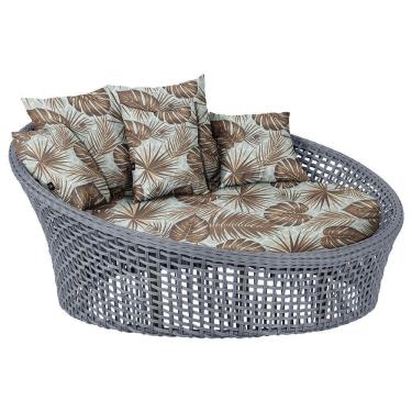 Imagem de Chaise Hungria Pintura Preta Corda Náutica E6 Trama Original Prata