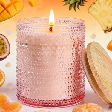 Imagem de Velas perfumadas de açúcar cítrico para o dia dos namorados, vela perfumada de soja para mulheres, vela de pote grande, vela de aromaterapia com mais de 60 horas, velas de primavera, presente ideal