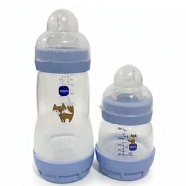 Imagem de Kit Mamadeira MAM Easy Start 130mle260ml Elefante/Urso AZUL