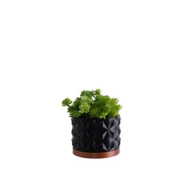 Imagem de Cachepot Rochedo P - Realce - Galanta, Preto/Cobre