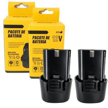 Imagem de Bateria Lítio 12V 1.3Ah Recarregável p/ Parafusadeira e Furadeira H111