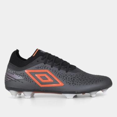 Imagem de Chuteira Campo Adamant Pro Umbro Unissex Cor:Preto+LaranjaTamanho:38Gê
