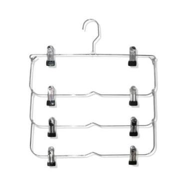 Imagem de Cabideiro Antiderrapante De Aço Inoxidável Multifuncional Para Calças 