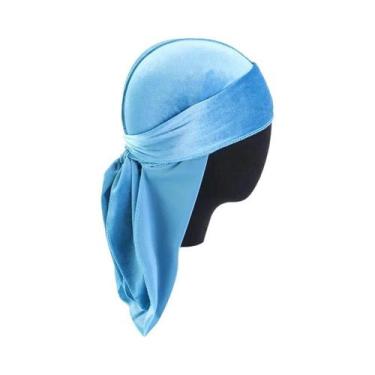 Imagem de Durags De Veludo Unissex, Bandana, Chapéu Turbante Respirável Com Caud