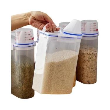 Imagem de Pote Transparente Portátil Hermético Para Armazenamento Na Cozinha, Id