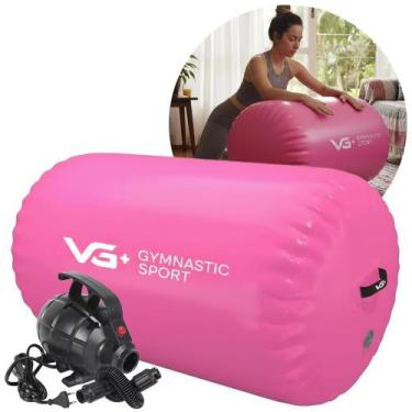 Imagem de Rolo Inflável para Ginástica 120cm Roller Yoga com Bomba Elétrica 220v